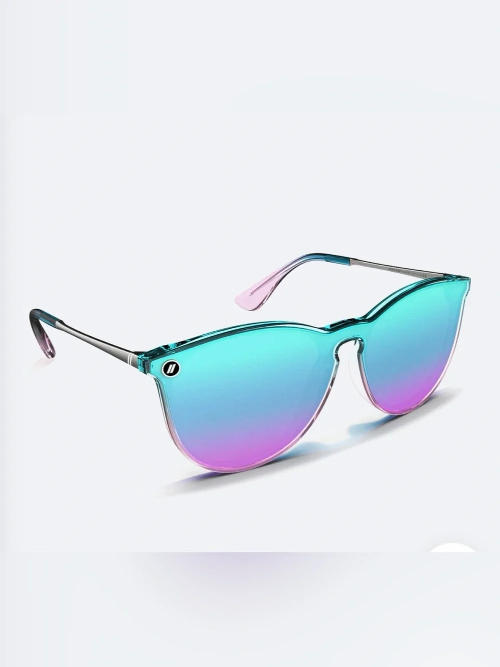 Mirrored Gradient Sunglasses - Blue Pink